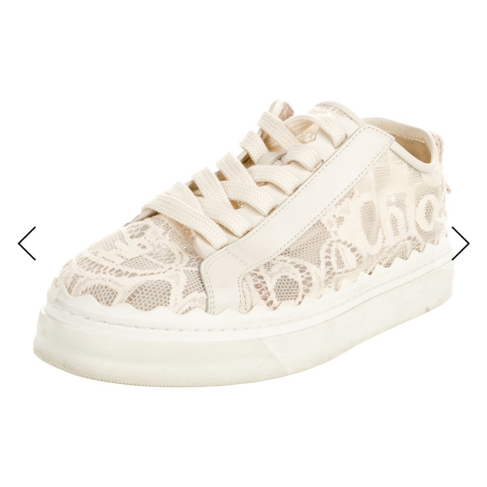 Chloe lauren Cream Sneakers - Picture 6 of 8